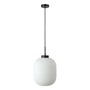 Flaunt Glass Pendant Light, Black / Opal by Domus Lighting, a Pendant Lighting for sale on Style Sourcebook