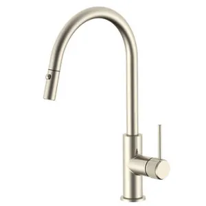 Soul Groove Pull-Out Sink Mixer Brushed | Made From Brass In Nickel By ADP by ADP, a Kitchen Taps & Mixers for sale on Style Sourcebook