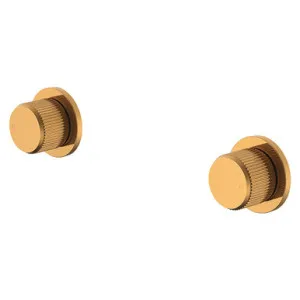 Soul Groove Wall Top Assembly Pair Brushed | Made From Brass/Brushed Brass By ADP by ADP, a Bathroom Taps & Mixers for sale on Style Sourcebook