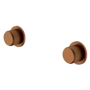 Soul Groove Wall Top Assembly Pair Brush Copper | Made From Brass In Brushed Copper By ADP by ADP, a Bathroom Taps & Mixers for sale on Style Sourcebook