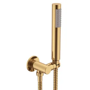 Soul Slimline Handshower On Hook Brass | Made From Stainless Steel/Brass/ABS In Brushed Brass By ADP by ADP, a Showers for sale on Style Sourcebook