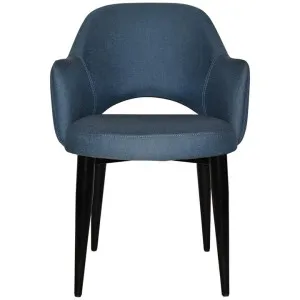 Albury Commercial Grade Gravity Fabric Tub Chair, Metal Leg, Navy / Black by Eagle Furn, a Chairs for sale on Style Sourcebook