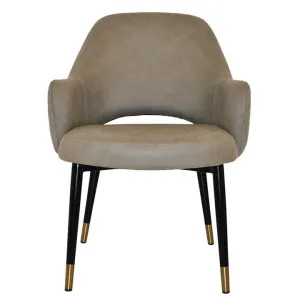 Albury Commercial Grade Pelle / Benito Fabric Tub Chair, Slim Metal Leg, Sage / Black Brass by Eagle Furn, a Chairs for sale on Style Sourcebook