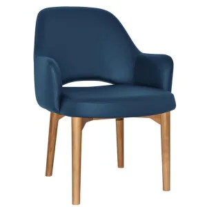 Albury Commercial Grade Vinyl Tub Chair, Timber Leg, Blue / Light Oak by Eagle Furn, a Chairs for sale on Style Sourcebook