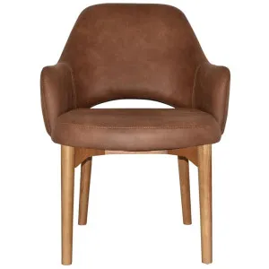 Albury Commercial Grade Eastwood Fabric Tub Chair, Timber Leg, Tan / Light Oak by Eagle Furn, a Chairs for sale on Style Sourcebook