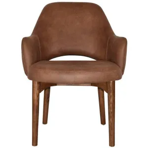 Albury Commercial Grade Eastwood Fabric Tub Chair, Timber Leg, Tan / Light Walnut by Eagle Furn, a Chairs for sale on Style Sourcebook