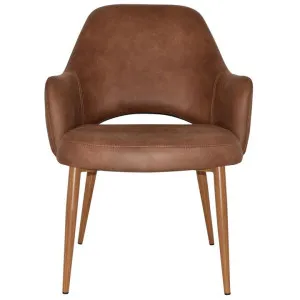Albury Commercial Grade Eastwood Fabric Tub Chair, Metal Leg, Tan / Light Oak by Eagle Furn, a Chairs for sale on Style Sourcebook