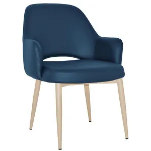 Albury Commercial Grade Vinyl Tub Chair, Metal Leg, Blue / Birch by Eagle Furn, a Chairs for sale on Style Sourcebook