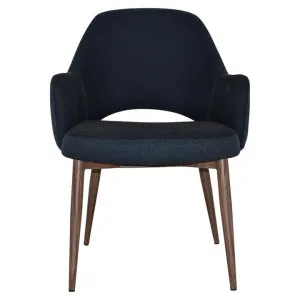 Albury Commercial Grade Gravity Fabric Tub Chair, Metal Leg, Navy / Light Walnut by Eagle Furn, a Chairs for sale on Style Sourcebook
