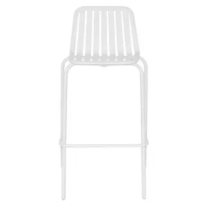 Primavera Commercial Grade Metal Stackable Indoor / Outdoor Bar Stool, White by Eagle Furn, a Bar Stools for sale on Style Sourcebook
