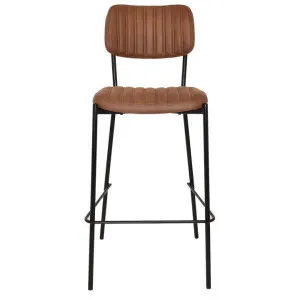 Kansas Commercial Grade Eastwood Fabric & Steel Bar Stool, Tan / Black by Eagle Furn, a Bar Stools for sale on Style Sourcebook
