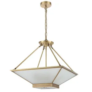 Bracci Brass & Glass Pendant Light / Flush Mount Light by Telbix, a Pendant Lighting for sale on Style Sourcebook