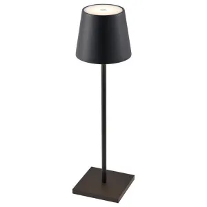 Clio IP54 Indoor / Outdoor Rechargeable LED Touch Table Lamp, Black by Telbix, a Table & Bedside Lamps for sale on Style Sourcebook