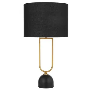 Erden Iron Base Table Lamp, Black by Telbix, a Table & Bedside Lamps for sale on Style Sourcebook