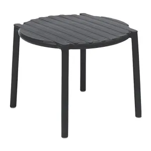 Doga Italian Made Commercial Grade Stackable Indoor / Outdoor Round Coffee Table, 50cm, Anthracite by Nardi, a Coffee Table for sale on Style Sourcebook
