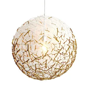 Kris Kros Round pendant - White by Hermon Hermon Lighting, a Pendant Lighting for sale on Style Sourcebook