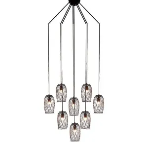 Constellation Chandelier 8 Arm Pendant Lamp- Black by Hermon Hermon Lighting, a Pendant Lighting for sale on Style Sourcebook