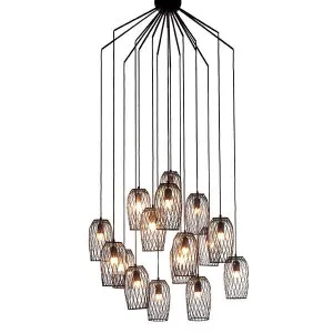 Constellation Chandelier 16 Arm Pendant Lamp- Black by Hermon Hermon Lighting, a Pendant Lighting for sale on Style Sourcebook