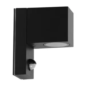 Atlas IP54 Exterior Down Wall Light with Sensor, Black by Oriel Lighting, a Outdoor Lighting for sale on Style Sourcebook