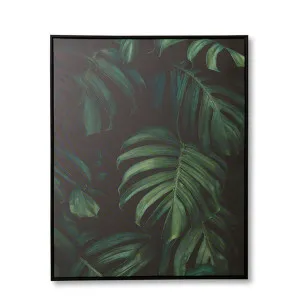 Monstera Canvas Wall Art Green - 80cm x 100cm by James Lane, a Painted Canvases for sale on Style Sourcebook