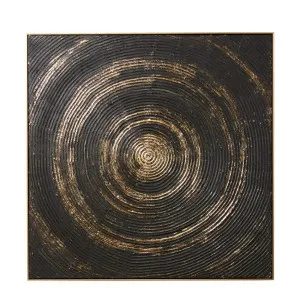 Archi Woodgrain Hand Painted Wall Art Black Gold - 100cm x 100cm by James Lane, a Artwork & Wall Decor for sale on Style Sourcebook