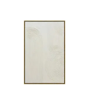 Hand Painted White Arched Minimalist Wall Art Canvas 90cm x 60cm by Luxe Mirrors, a Artwork & Wall Decor for sale on Style Sourcebook