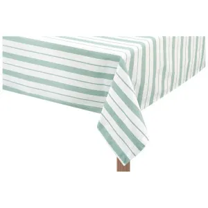 Fassel Cotton Table Cloth, 250x150cm, Sage Stripe by NF Living, a Table Cloths & Runners for sale on Style Sourcebook