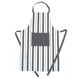 Fassel Cotton Apron, Charcoal Stripe by NF Living, a Aprons for sale on Style Sourcebook