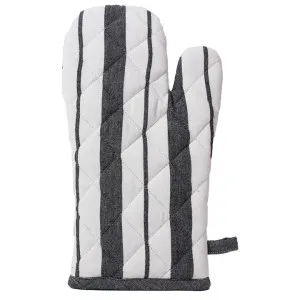 Fassel Cotton Oven Mitt, Charcoal Stripe by NF Living, a Linen for sale on Style Sourcebook