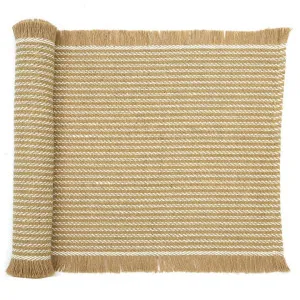 Bio Jute Table Runner, 180x33cm, White Stripe by NF Living, a Table Cloths & Runners for sale on Style Sourcebook