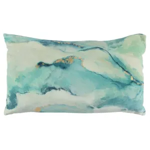 Fluid Marble Velvet Lumbar Scatter Cushion by NF Living, a Cushions, Decorative Pillows for sale on Style Sourcebook