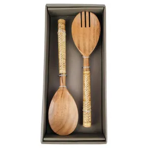 Nunue Timber Salad Server Set by NF Living, a Cutlery for sale on Style Sourcebook