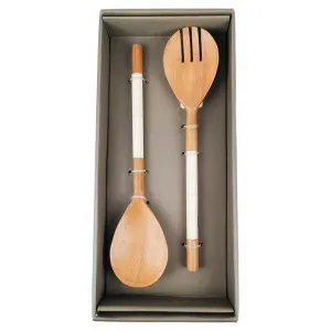 Rutia Acacia Timber Salad Server Set by NF Living, a Cutlery for sale on Style Sourcebook