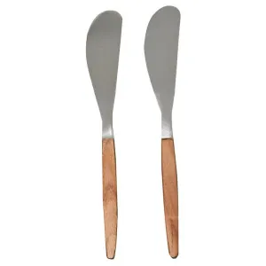 Fetuna Stainless Steel Spreader, Timber Handle, Set of 2 by NF Living, a Cutlery for sale on Style Sourcebook