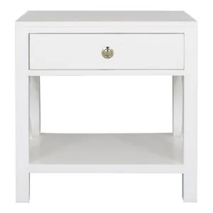 Catalina Wooden Side Table, White by Diaz Design, a Side Table for sale on Style Sourcebook