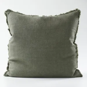 Luca® Boho Linen Cushion - Khaki | Cover Only / 60x60cm | Eadie Lifestyle by Eadie Lifestyle, a Cushions, Decorative Pillows for sale on Style Sourcebook