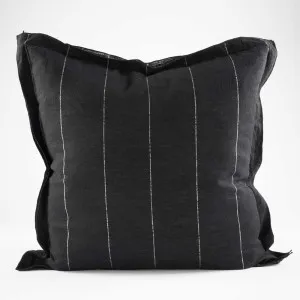 Carter Linen Cushion in Black w' White Stripe  |  Cover Only 40x60cm  |  Eadie Lifestyle by Eadie Lifestyle, a Cushions, Decorative Pillows for sale on Style Sourcebook