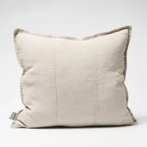 Luca® Linen Outdoor Cushion - Natural | Filled Cushion / 60x60cm (pre order) | Eadie Lifestyle by Eadie Lifestyle, a Cushions, Decorative Pillows for sale on Style Sourcebook