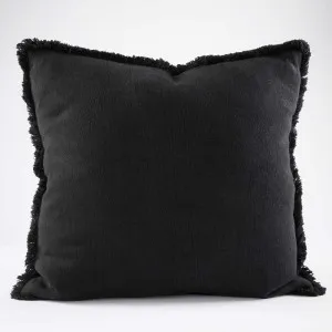 Luca® Boho Linen Cushion in Black  |  Cover Only 40x60cm  |  Eadie Lifestyle by Eadie Lifestyle, a Cushions, Decorative Pillows for sale on Style Sourcebook