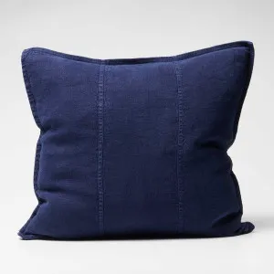 Luca® Linen Outdoor Cushion - Navy | Cover Only / 50x50cm | Eadie Lifestyle by Eadie Lifestyle, a Cushions, Decorative Pillows for sale on Style Sourcebook