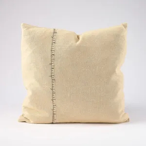 Ella Linen Cushion - Butter/Slate  | Filled Cushion / 60x60cm | Eadie Lifestyle by Eadie Lifestyle, a Cushions, Decorative Pillows for sale on Style Sourcebook