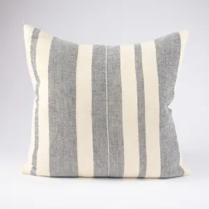 Lido Linen Cushion - Off White/Navy | Cover Only / 40x60cm | Eadie Lifestyle by Eadie Lifestyle, a Cushions, Decorative Pillows for sale on Style Sourcebook