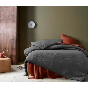 Accessorize Soho Waffle Quilt Cover Set, Queen, Dark Grey by Accessorize Bedroom Collection, a Bedding for sale on Style Sourcebook