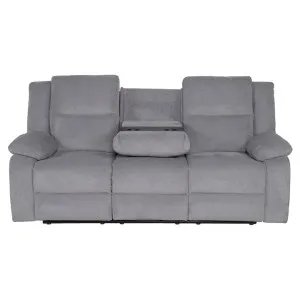 Greystanes Fabric Home Theater Recliner Sofa, 3 Seater, Mid Grey by Dodicci, a Sofas for sale on Style Sourcebook