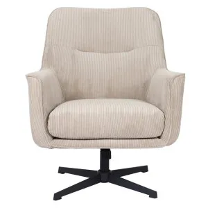Kathleen Commercial Grade Corduroy Fabric Swivel Armchair, Beige by Brighton Home, a Chairs for sale on Style Sourcebook