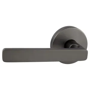 Avant with QuickFix Rivera Privacy Lever Set with Latch in Satin Graphite by Gainsborough, a Door Hardware for sale on Style Sourcebook