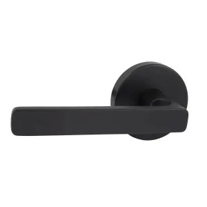 Avant with QuickFix Rivera Passage Lever Set in Matte Black with Latch by Gainsborough, a Door Hardware for sale on Style Sourcebook