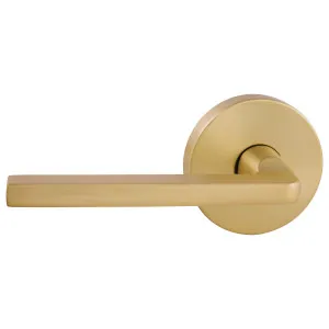 Avant with QuickFix Alba Passage Lever Set in Satin Brass with Latch by Gainsborough, a Door Knobs & Handles for sale on Style Sourcebook