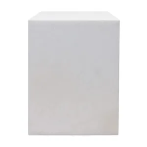Hendrix Stone Block Side Table, White Alabaster by Cozy Lighting & Living, a Side Table for sale on Style Sourcebook