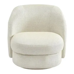Aurora Linen Fabric Swivel Lounge Chair, Oatmeal by Cozy Lighting & Living, a Chairs for sale on Style Sourcebook